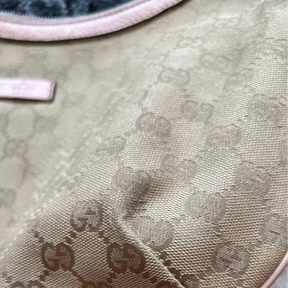 Gucci Monogram Web medium half moon hobo bag - Picture 10 of 12